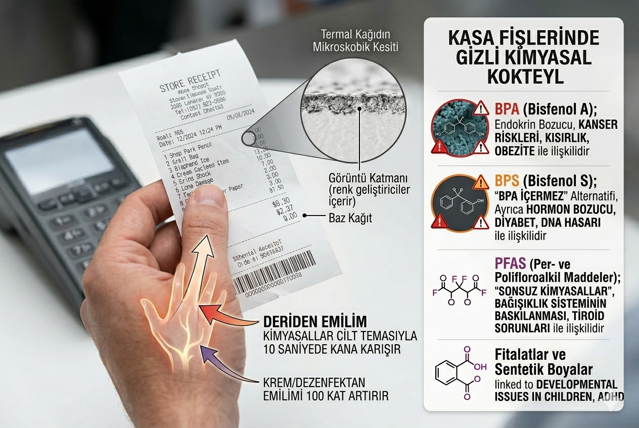 Kasa fişleri sağlığımızı tehdit ediyor