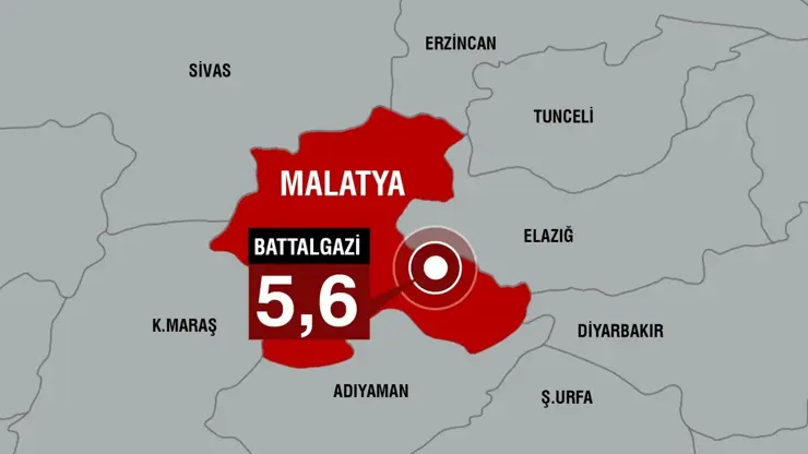 Malatya’da 5,6 büyüklüğünde artçı değerlendirmeli deprem