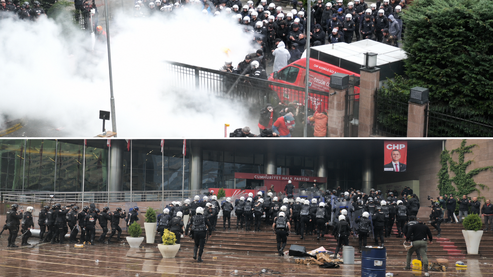 Polis CHP Genel Merkezi’ne girdi
