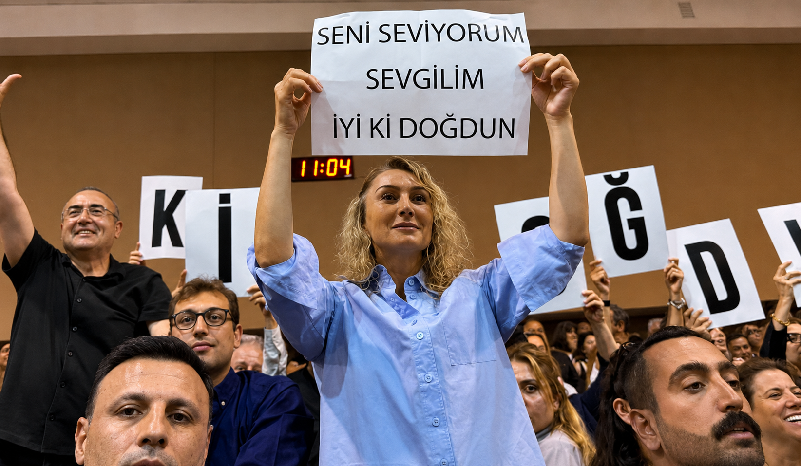 Dilek İmamoğlu’ndan mahkemede pankartlı kutlama