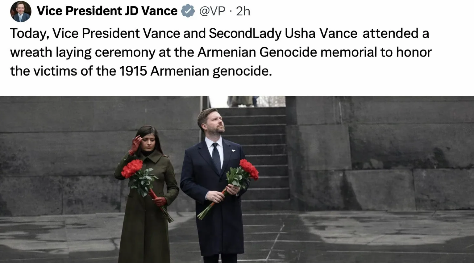 Vance’in “anıt” paylaşımını silmesi tepkilere yol açtı