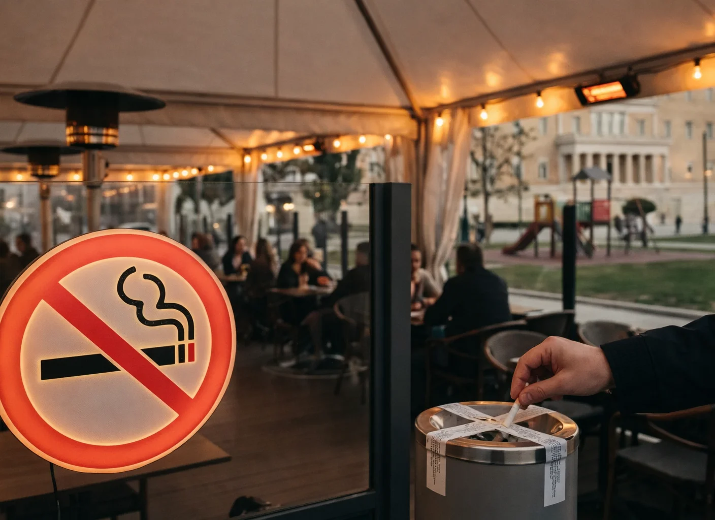 Yeme içme alanında sigara yasak