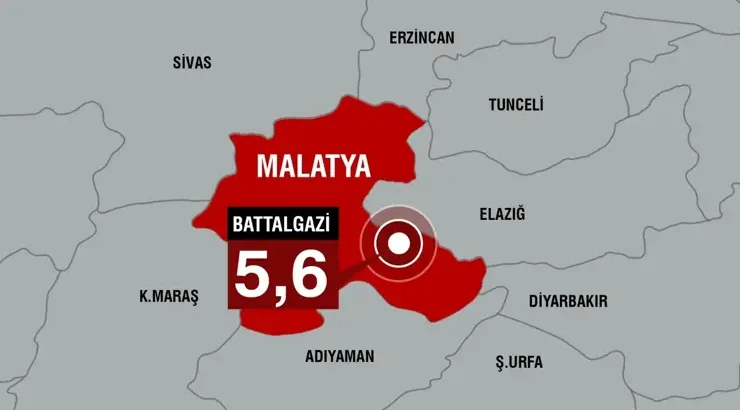 Malatya’da 5,6 büyüklüğünde artçı değerlendirmeli deprem